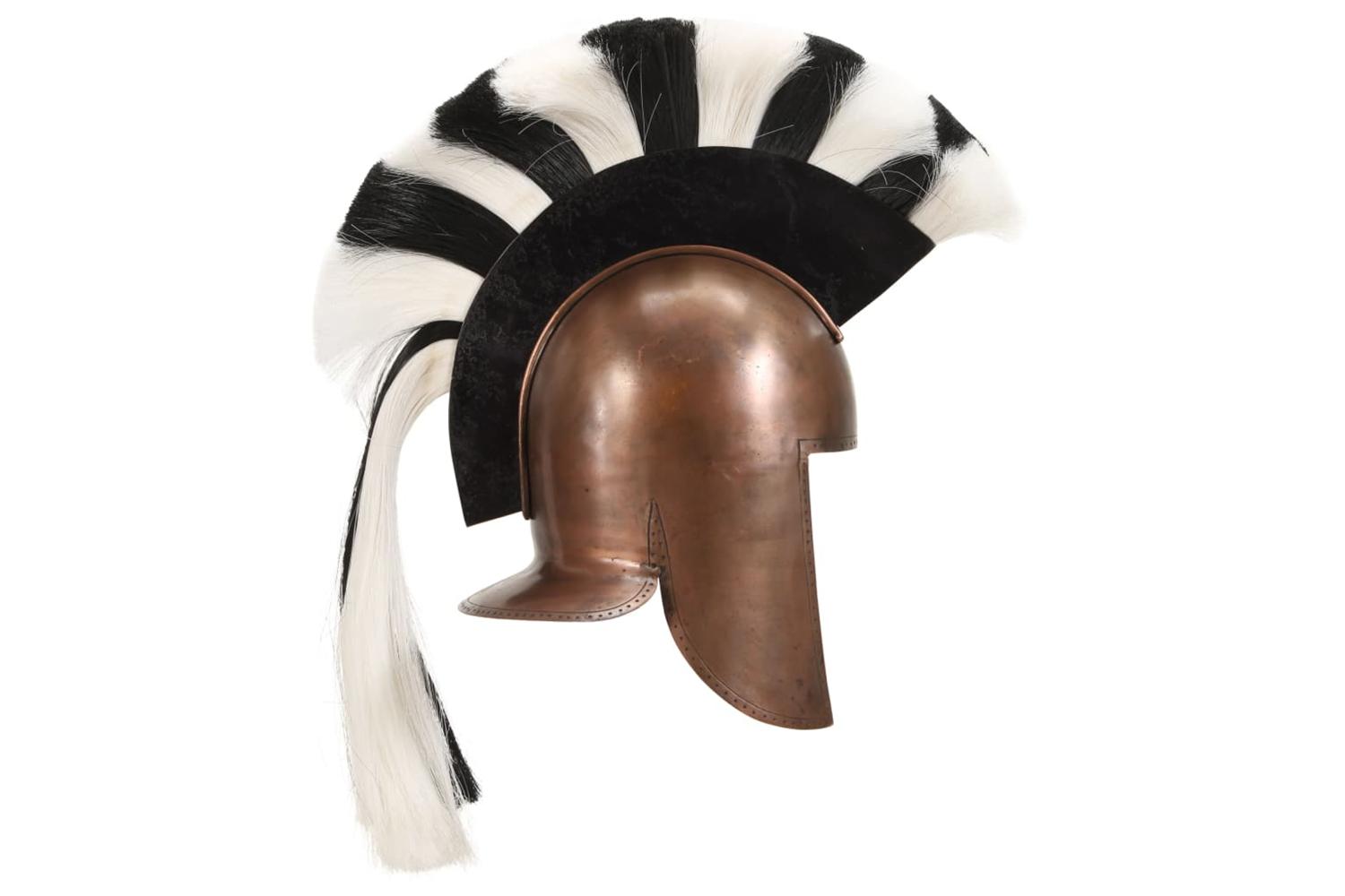 Vidaxl 286231 Greek Warrior Helmet Antique Replica Larp Copper Steel-3