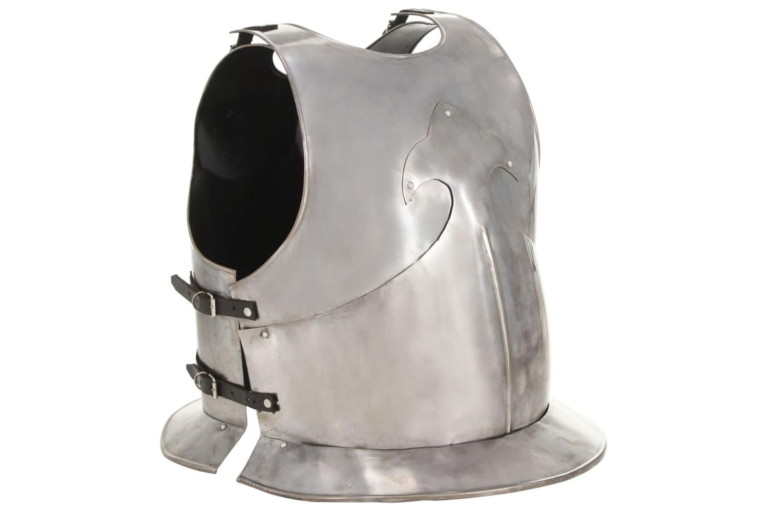 Vidaxl 286122 Medieval Knight Body Armour Cuirass Replica Larp Silver Steel