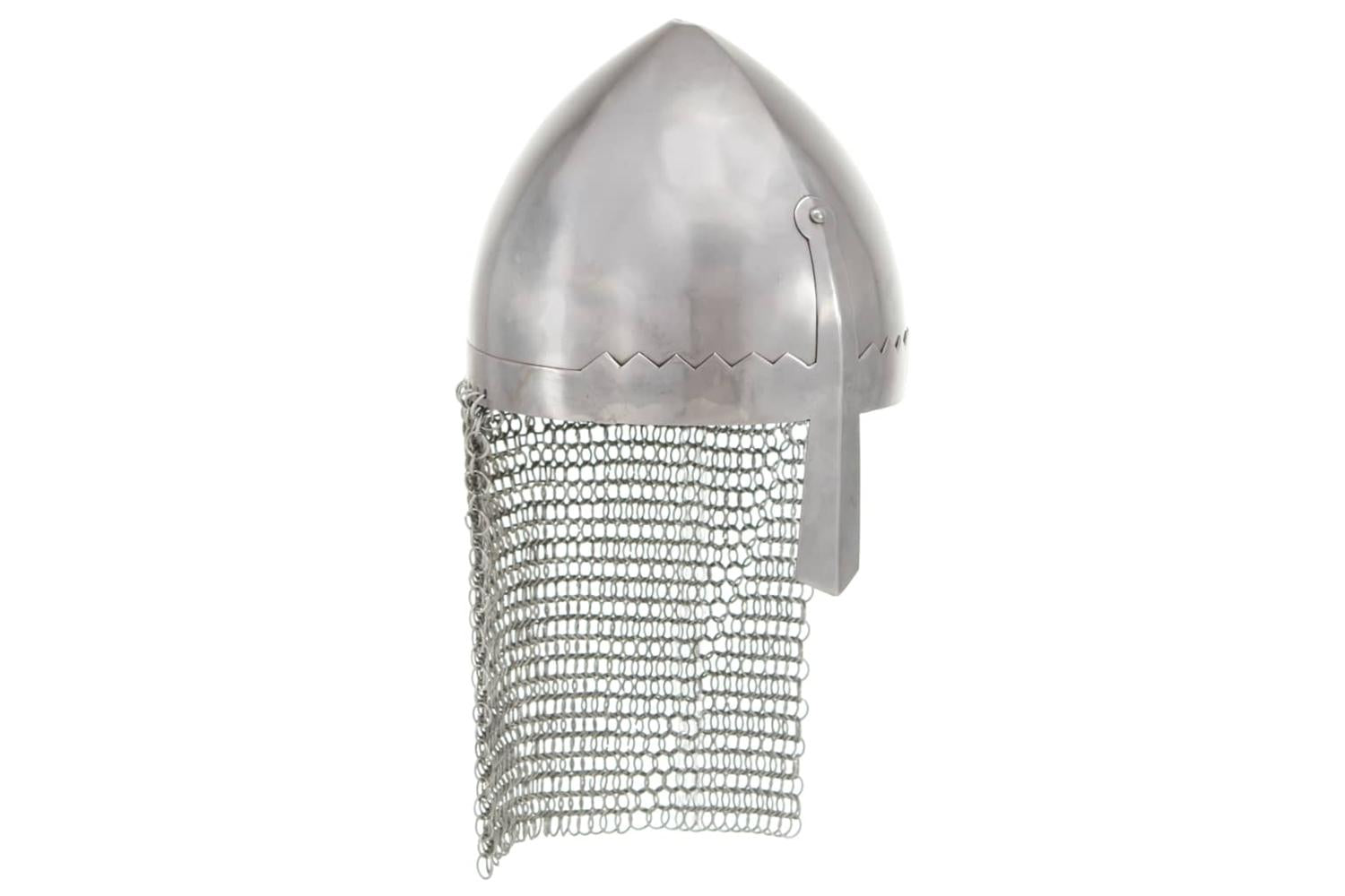 Vidaxl 286211 Knight Helmet Antique Replica Larp Silver Steel