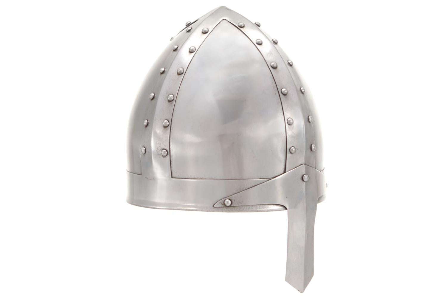 Vidaxl 286216 Medieval Knight Helmet Antique Replica Larp Silver Steel