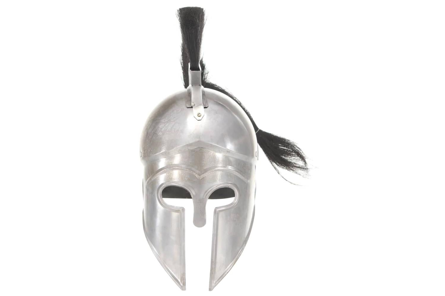 Vidaxl 286120 Greek Warrior Helmet Antique Replica Larp Silver Steel-4