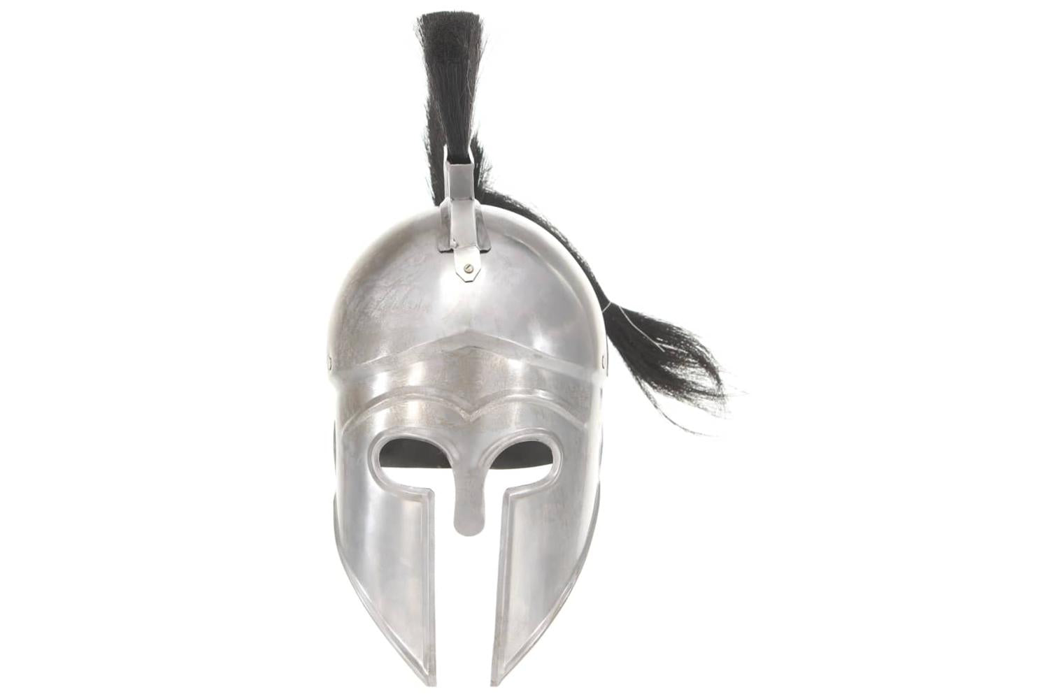 Vidaxl 286229 Greek Warrior Helmet Antique Replica Larp Silver Steel-2