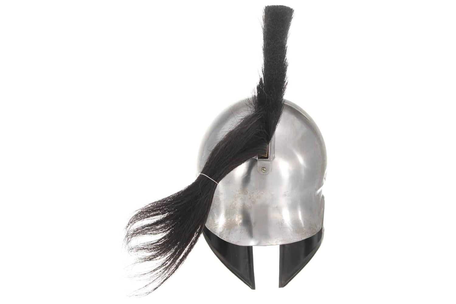 Vidaxl 286229 Greek Warrior Helmet Antique Replica Larp Silver Steel-4
