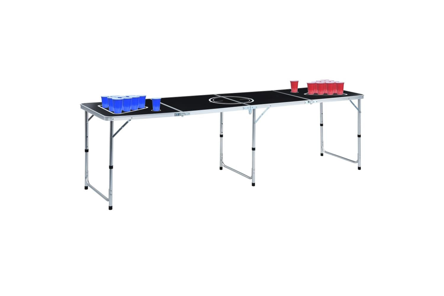 vidaXL 3056793 Folding Beer Pong Table With Cups And Balls 240cm