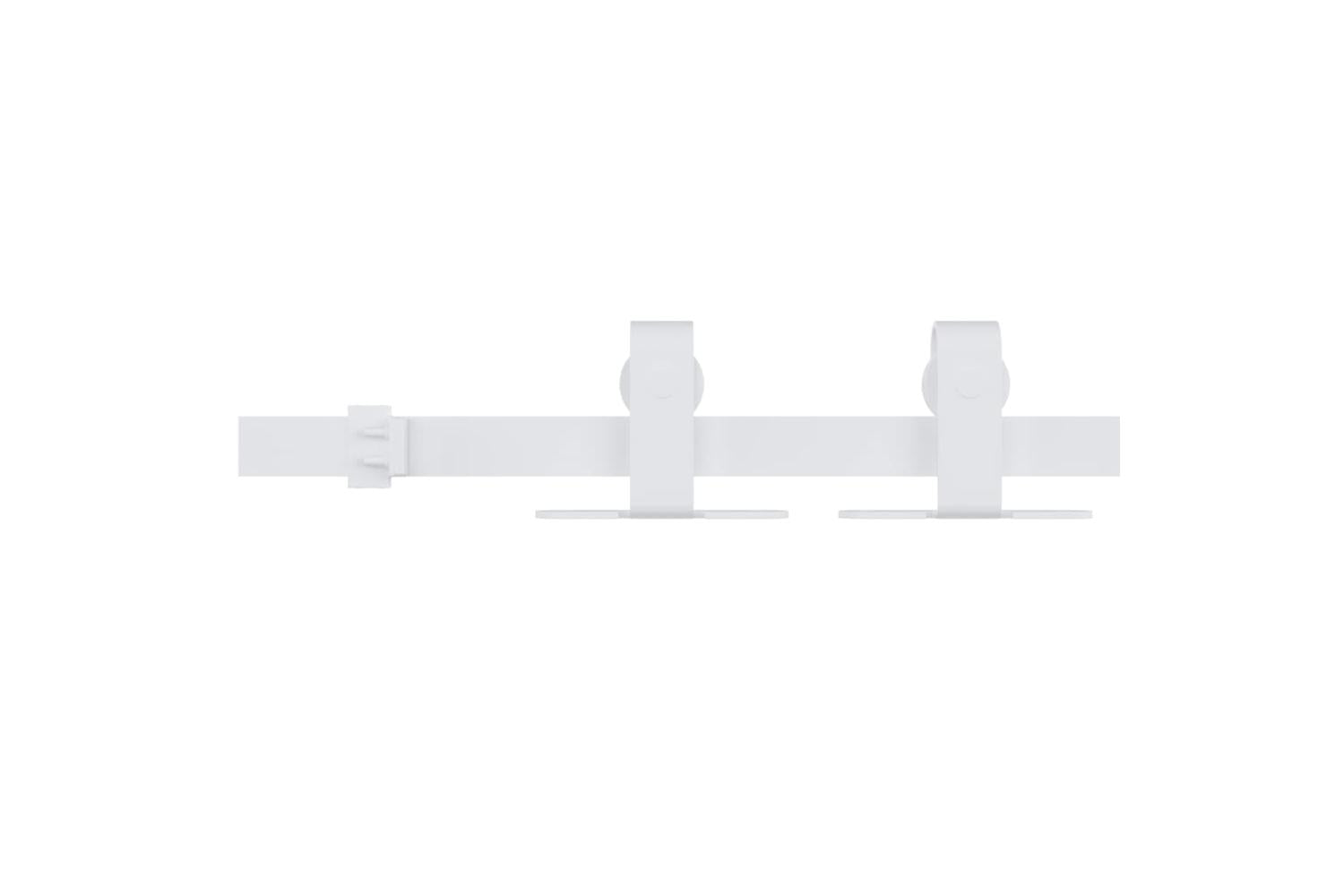 vidaXL 151697 Mini Sliding Cabinet Door Kit Carbon Steel White 122cm-3