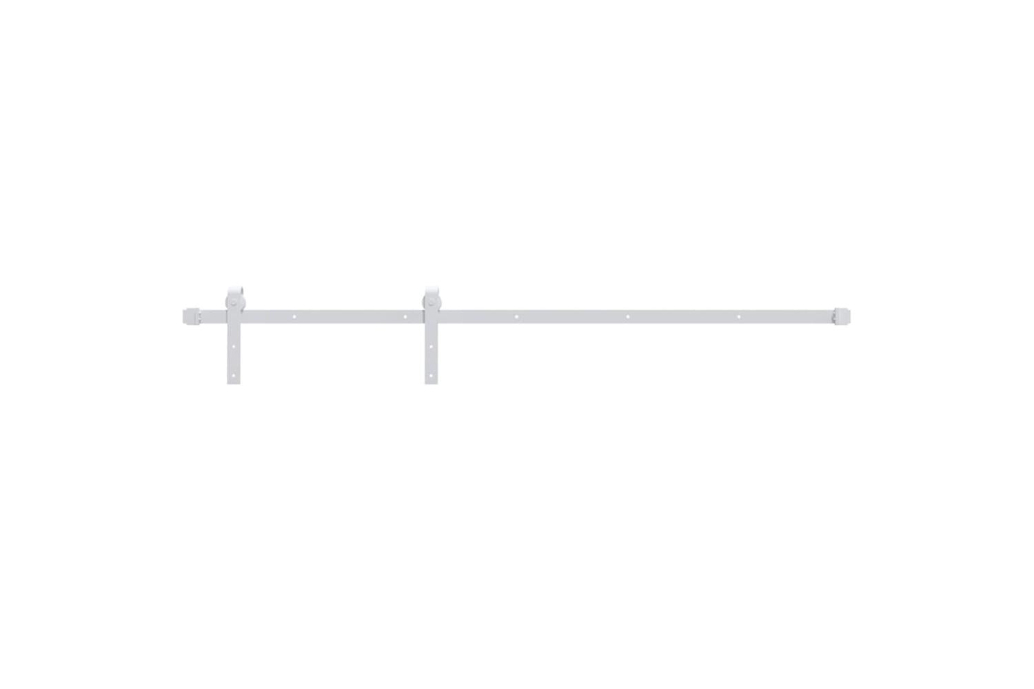 vidaXL Sliding Door Hardware Kit 200cm Steel White