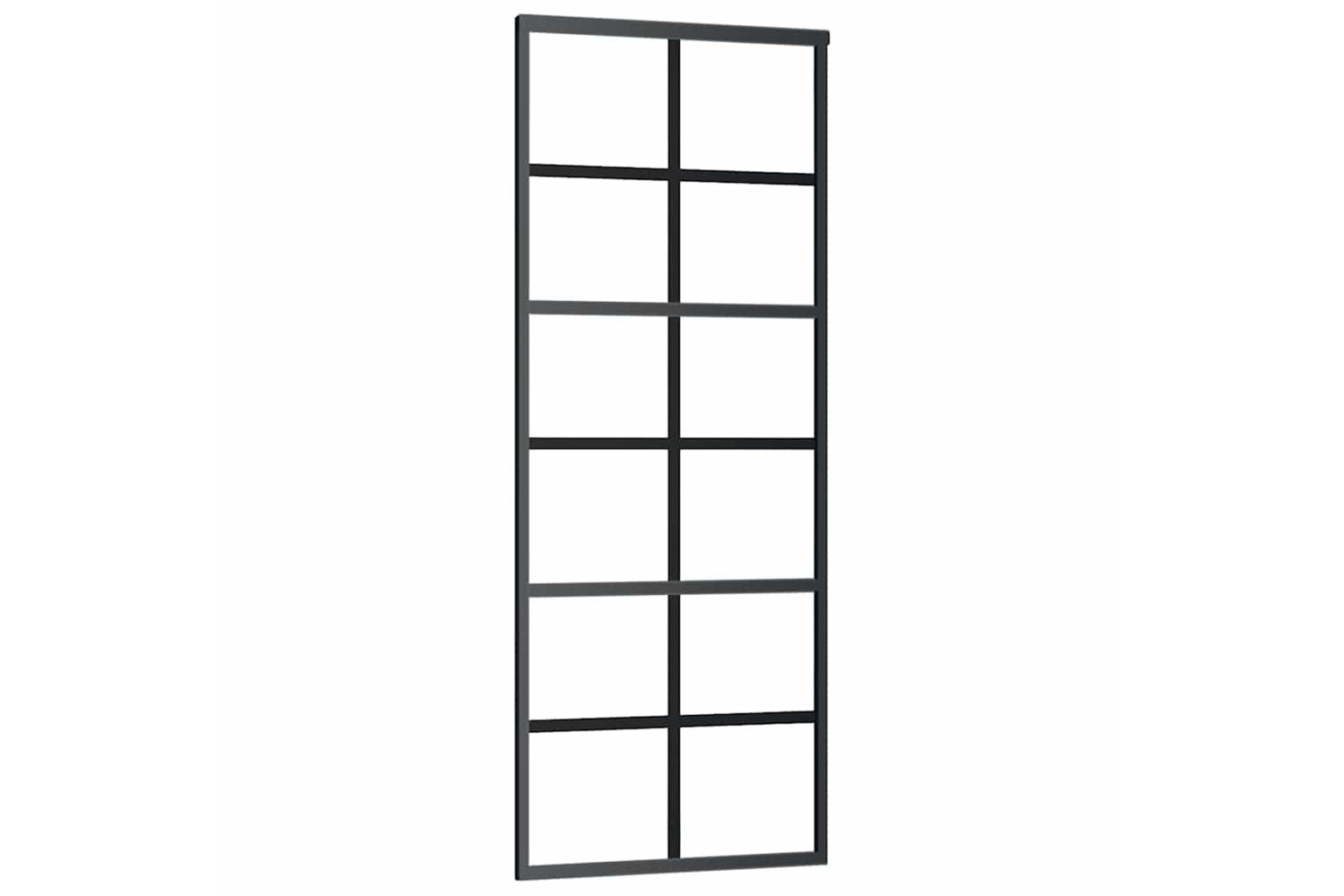 vidaXL 151017 Sliding Door Esg Glass And Aluminium 76x205cm Black