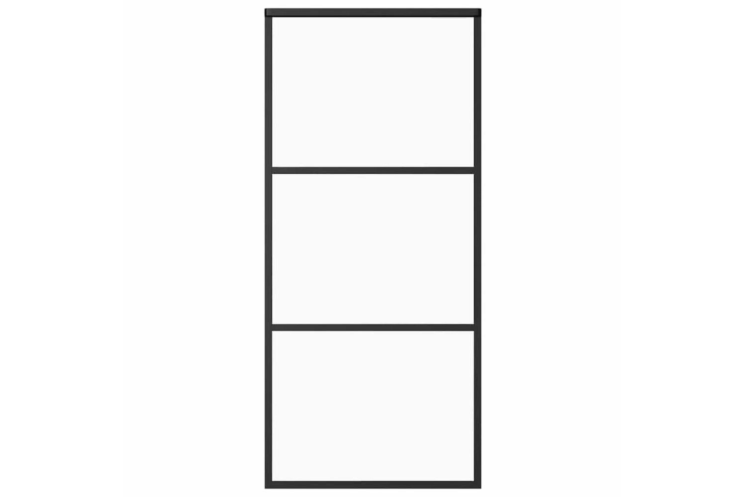 vidaXL 151009 Sliding Door Esg Glass And Aluminium 90x205cm Black