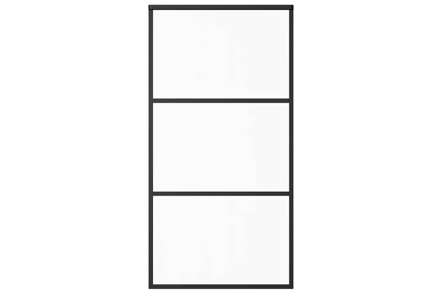 vidaXL 151010 Sliding Door Esg Glass And Aluminium 102x205cm Black