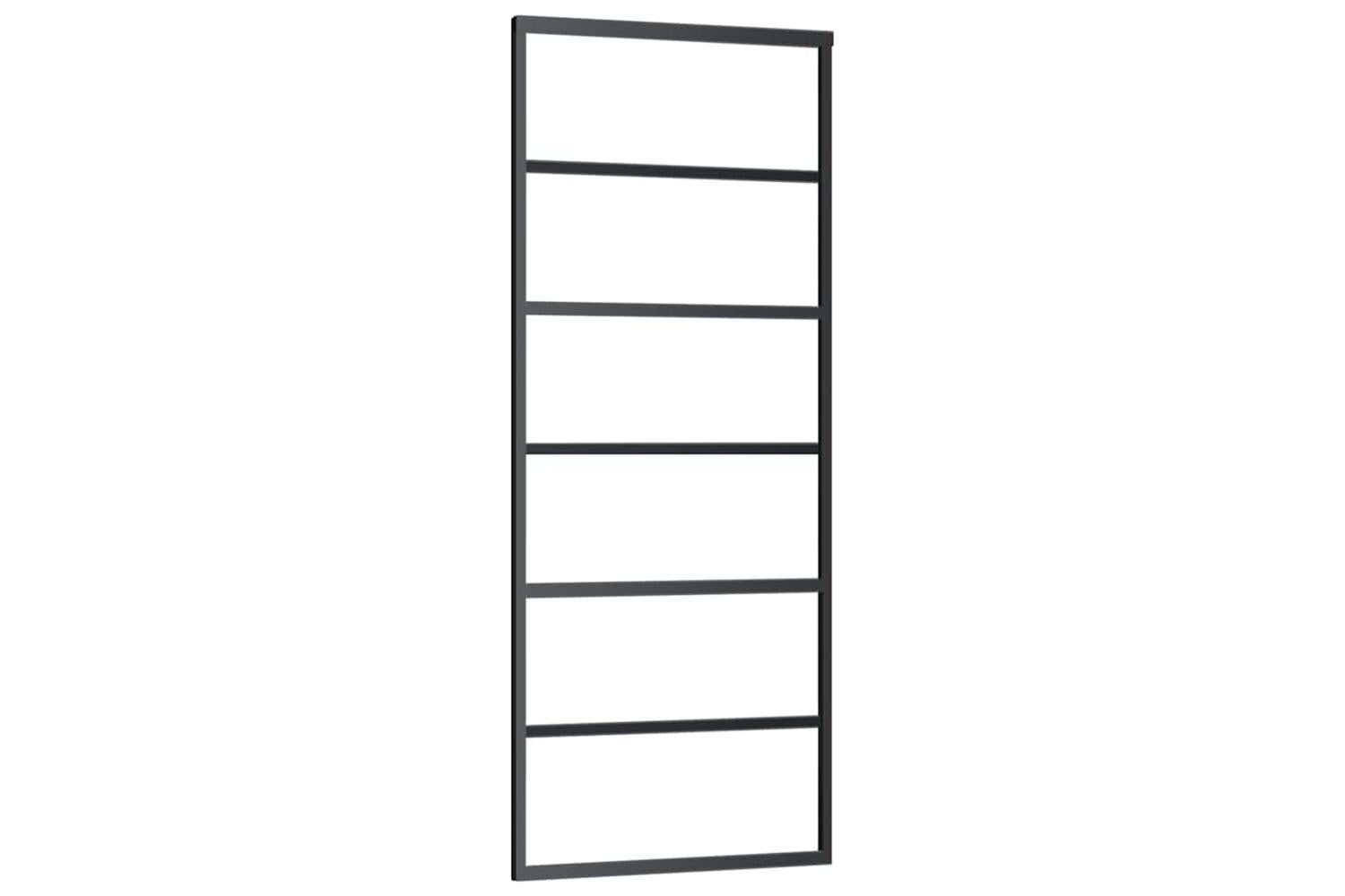 vidaXL 151014 Sliding Door Esg Glass And Aluminium 76x205cm Black