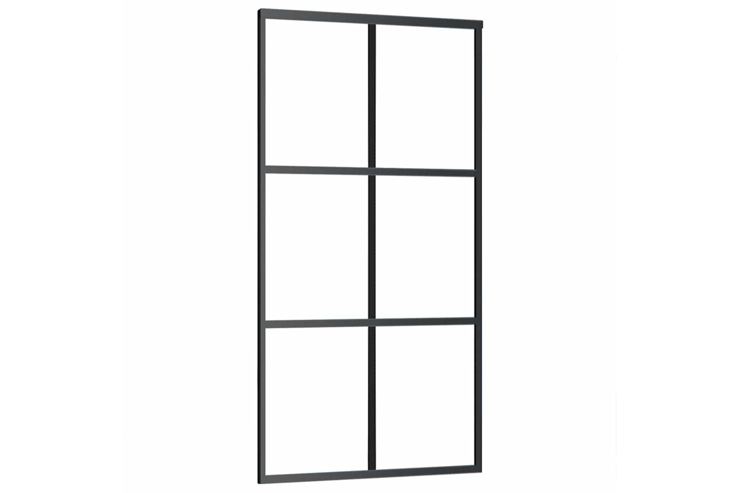 vidaXL 151013 Sliding Door Esg Glass And Aluminium 102x205cm Black