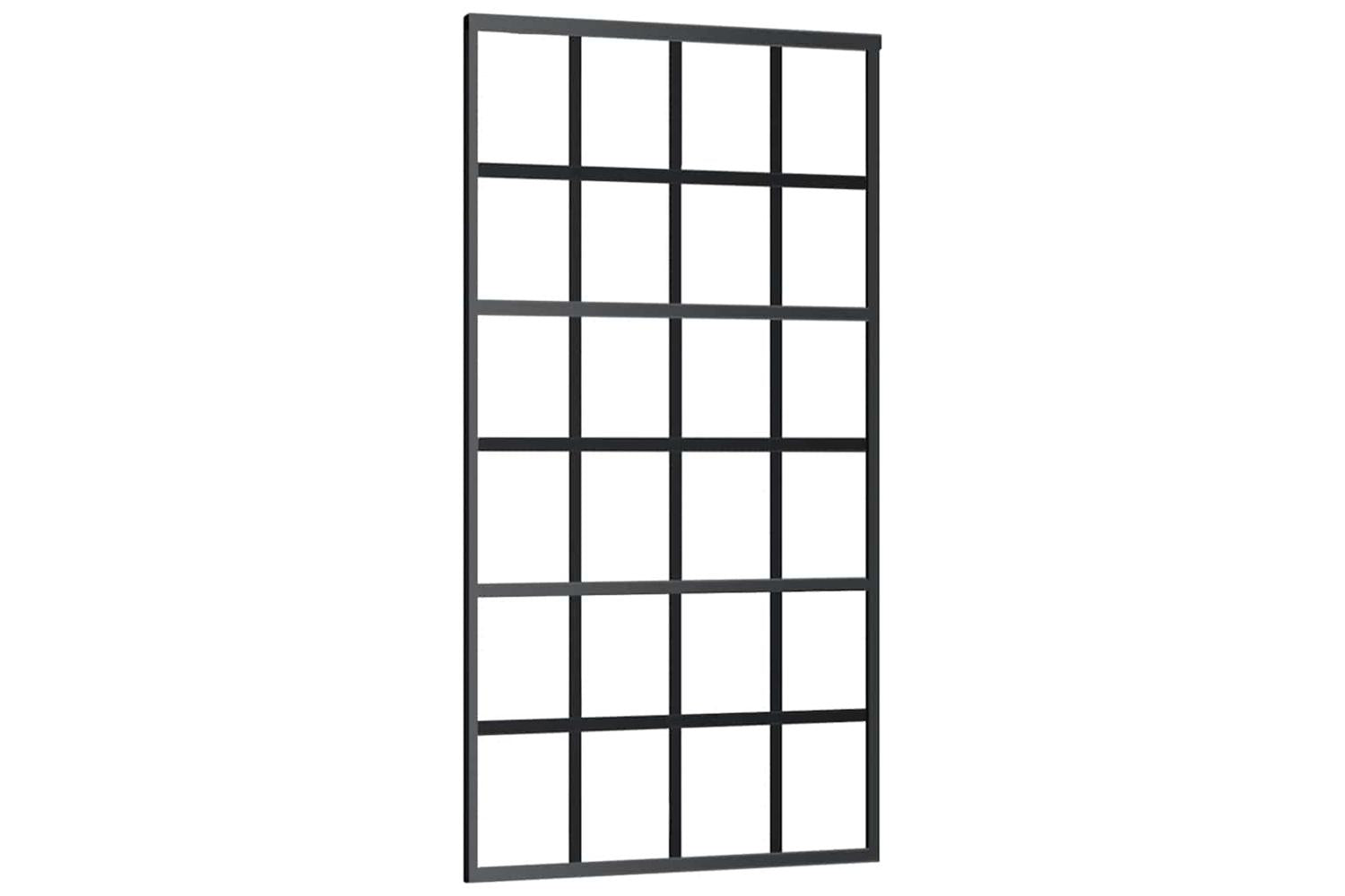 vidaXL 151022 Sliding Door Esg Glass And Aluminium 102x205cm Black