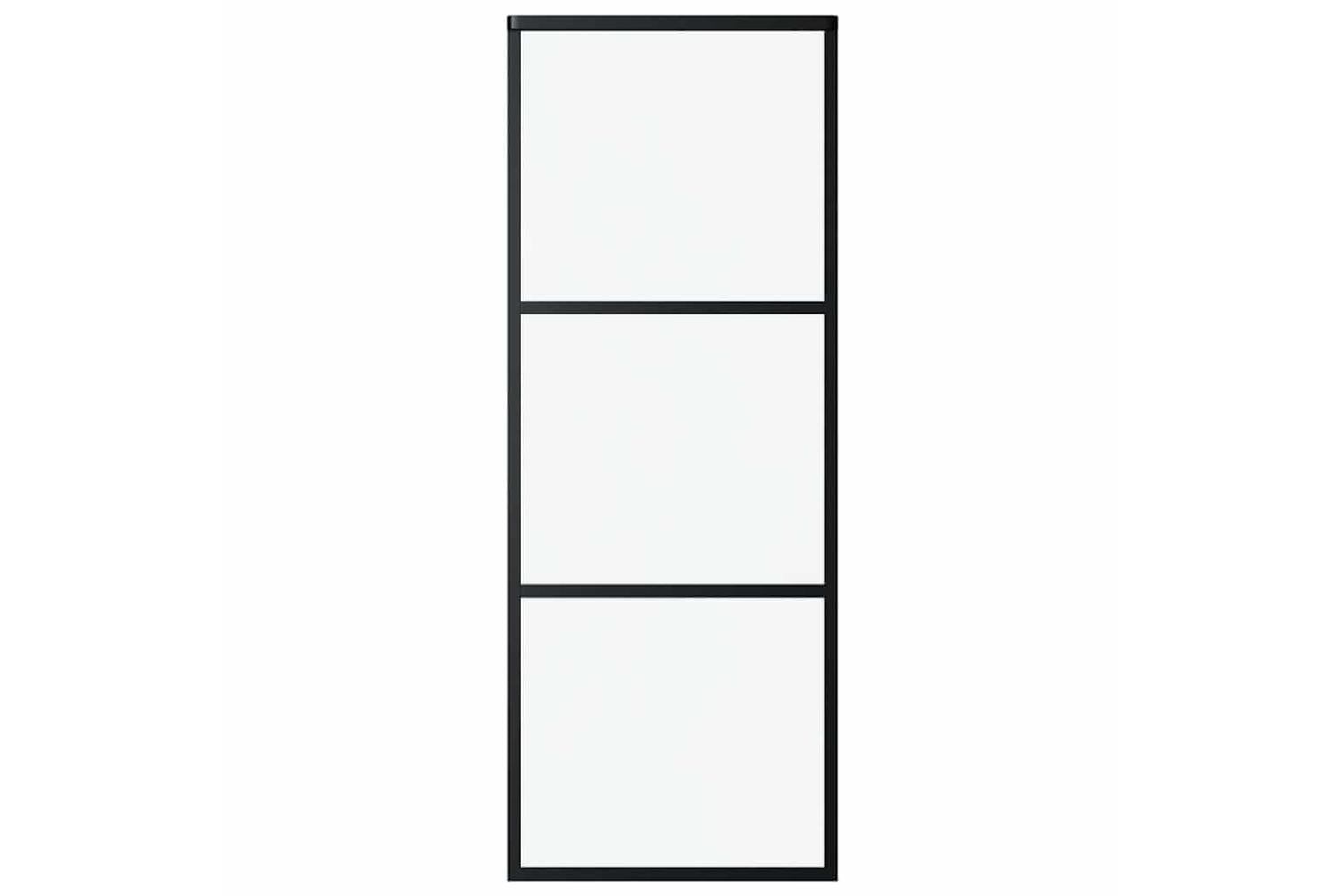 vidaXL 151008 Sliding Door Esg Glass And Aluminium 76x205cm Black