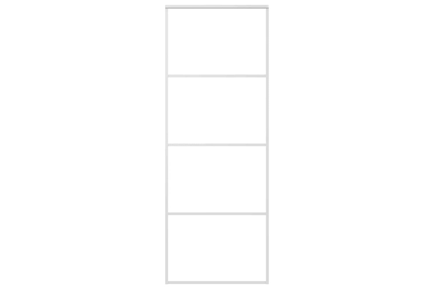 Vidaxl Sliding Door Frosted Esg Glass And Aluminium 76x205 Cm White