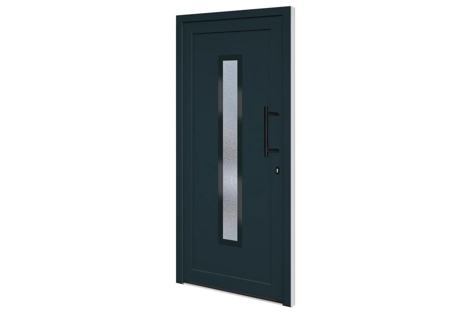 vidaXL 3157091 Front Door Anthracite 98x208cm Pvc