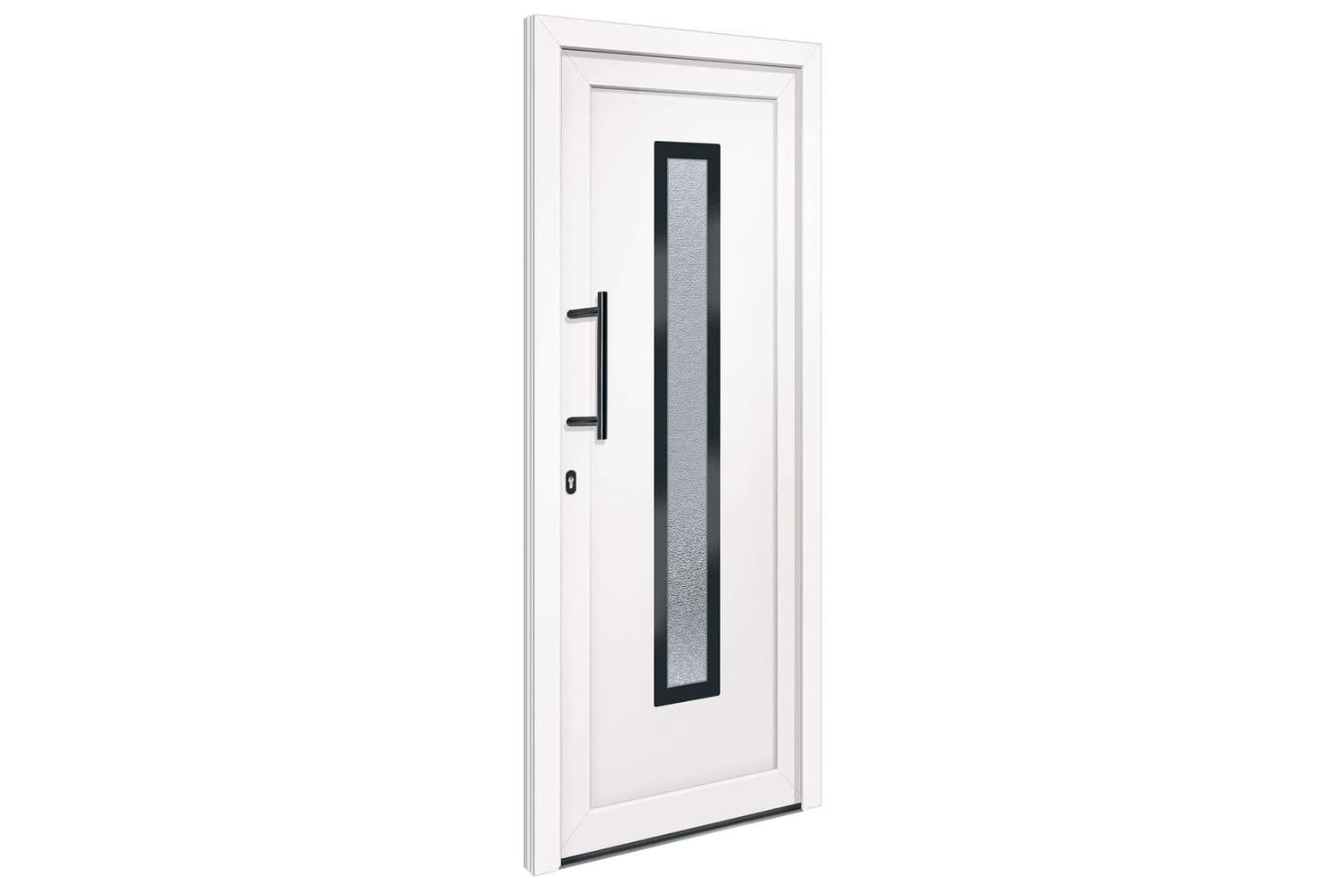 vidaXL 3157074 Front Door White 88x200cm Pvc