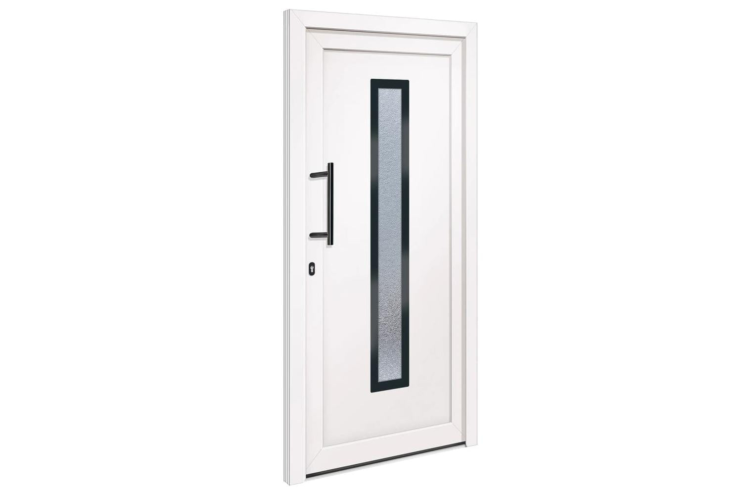 vidaXL 3157075 Front Door White 98x200cm Pvc