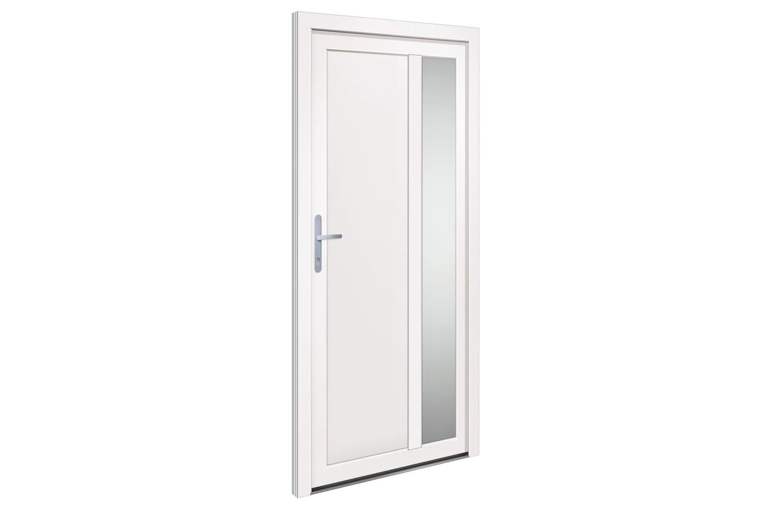 vidaXL 3157094 Front Door White 98x200cm Pvc