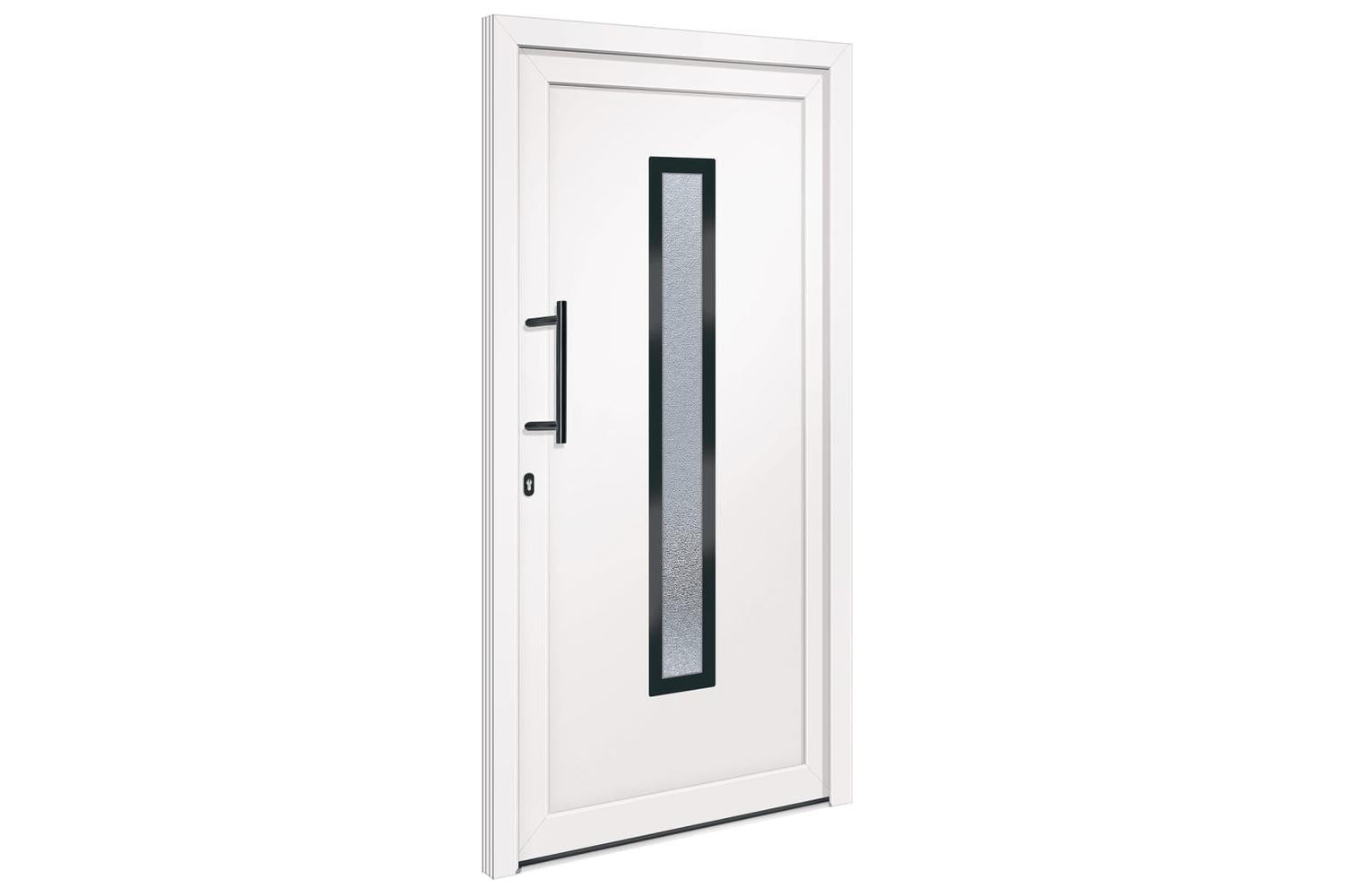 vidaXL 3157078 Front Door White 108x208cm Pvc