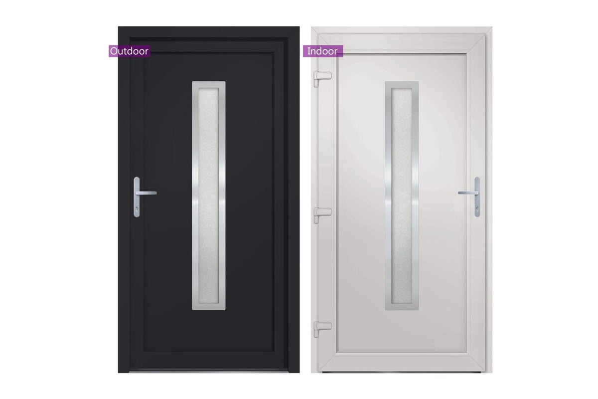 vidaXL 3187900 Front Door Anthracite 98x208cm Pvc-5