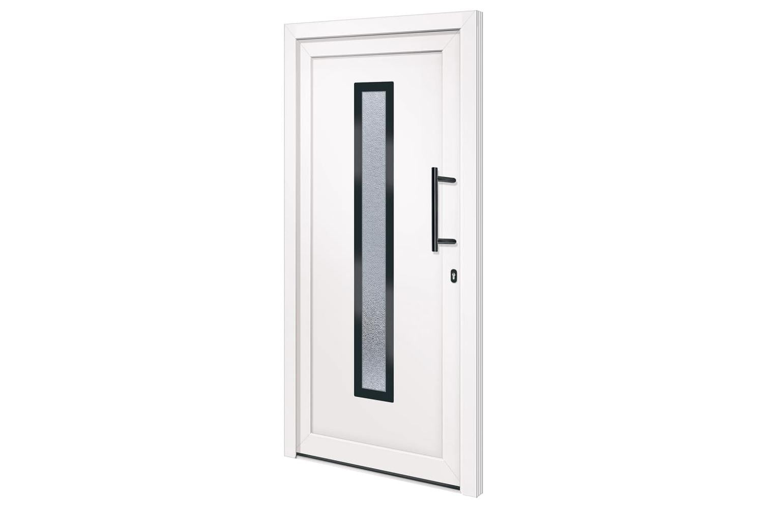 vidaXL 3157080 Front Door White 98x200cm Pvc