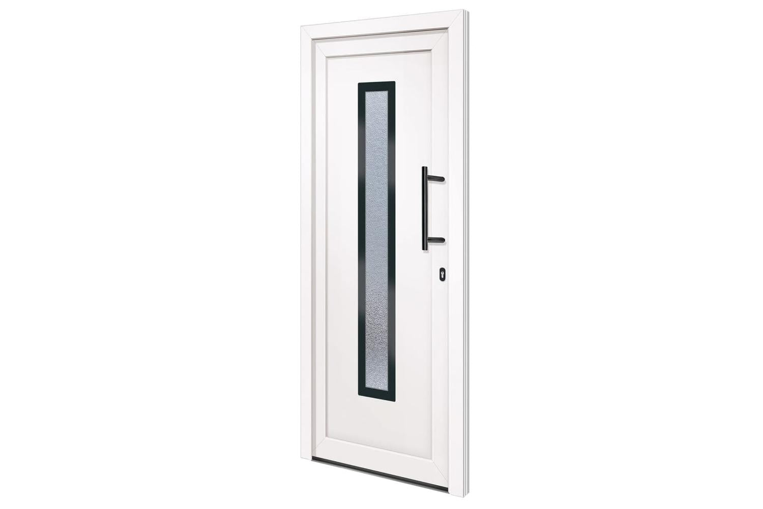 vidaXL 3157079 Front Door White 88x200cm Pvc