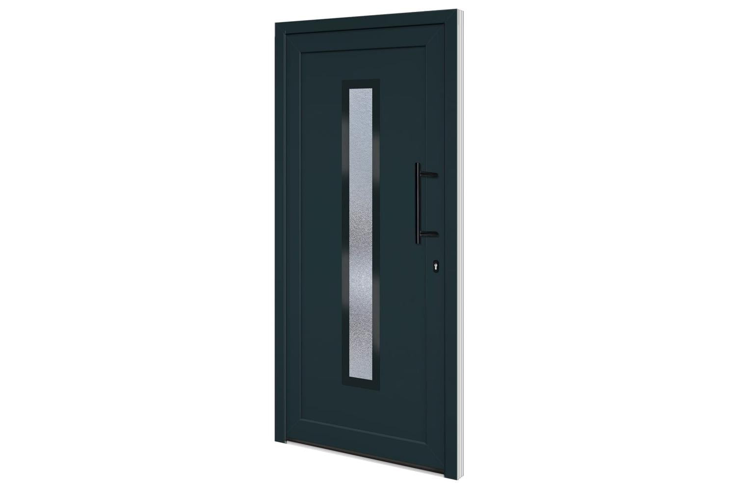 vidaXL 3157090 Front Door Anthracite 98x200cm Pvc