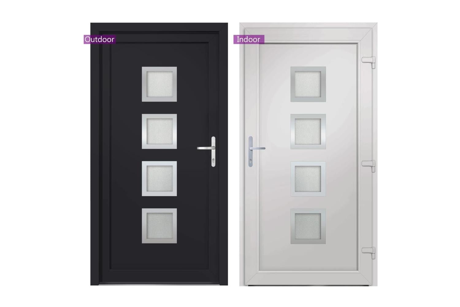 vidaXL 3187859 Front Door Anthracite 108x200cm Pvc-6