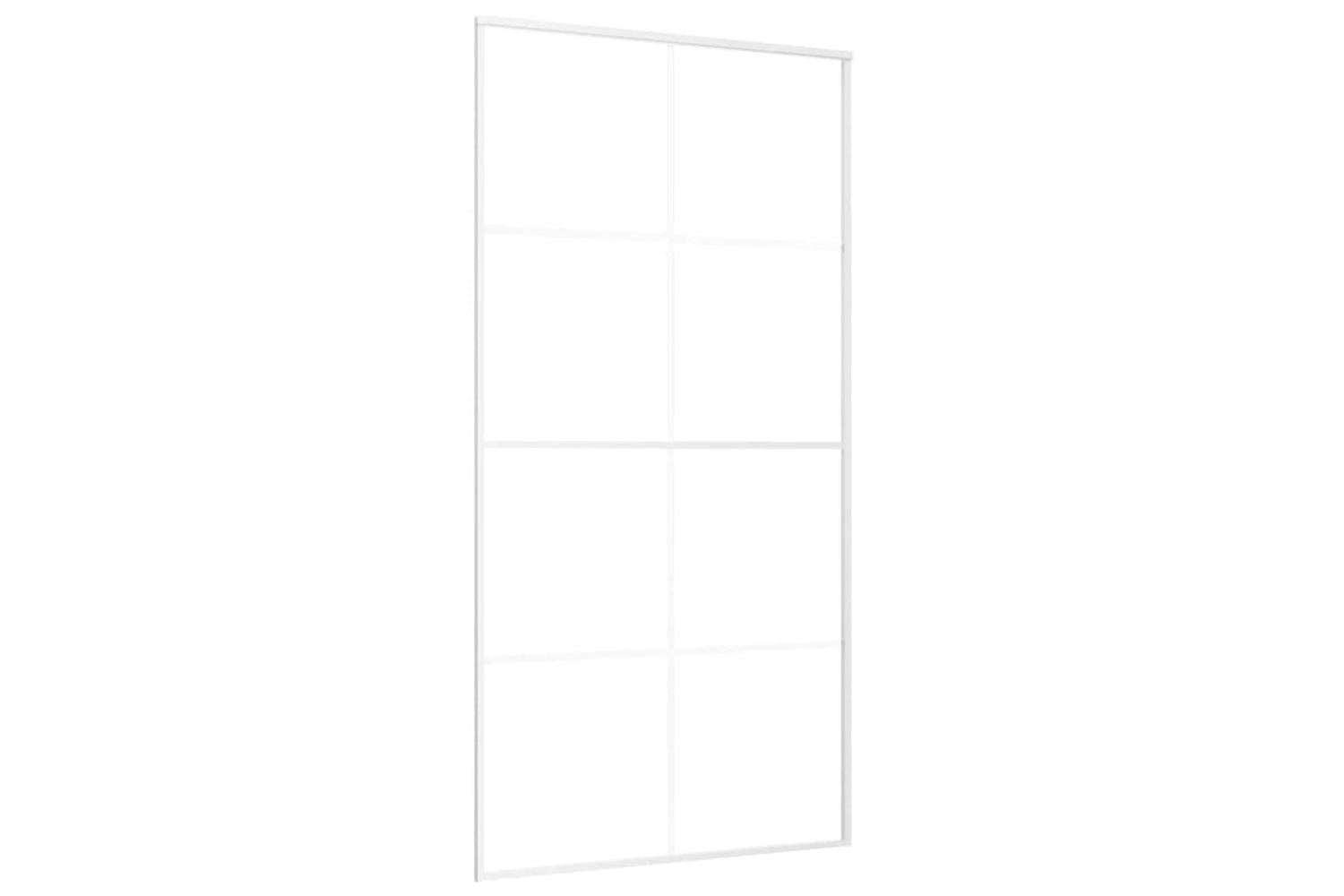 Vidaxl 151677 Sliding Door Frosted Esg Glass And Aluminium 102.5x205 Cm White