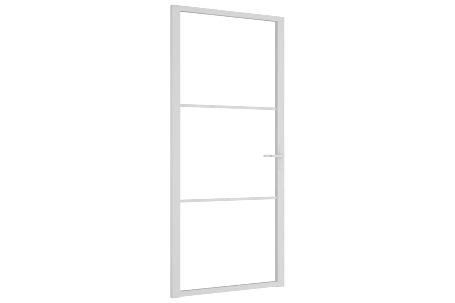 vidaXL 350570 Interior Door 93x201.5cm White Esg Glass And Aluminium