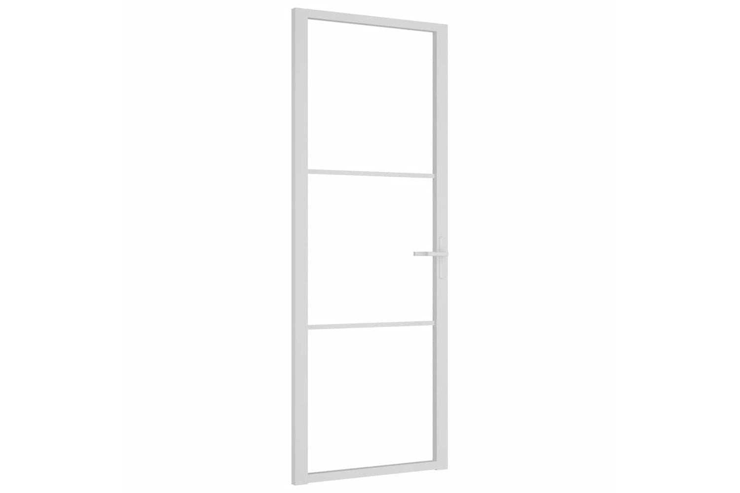 vidaXL 350568 Interior Door 76x201.5cm White Esg Glass And Aluminium
