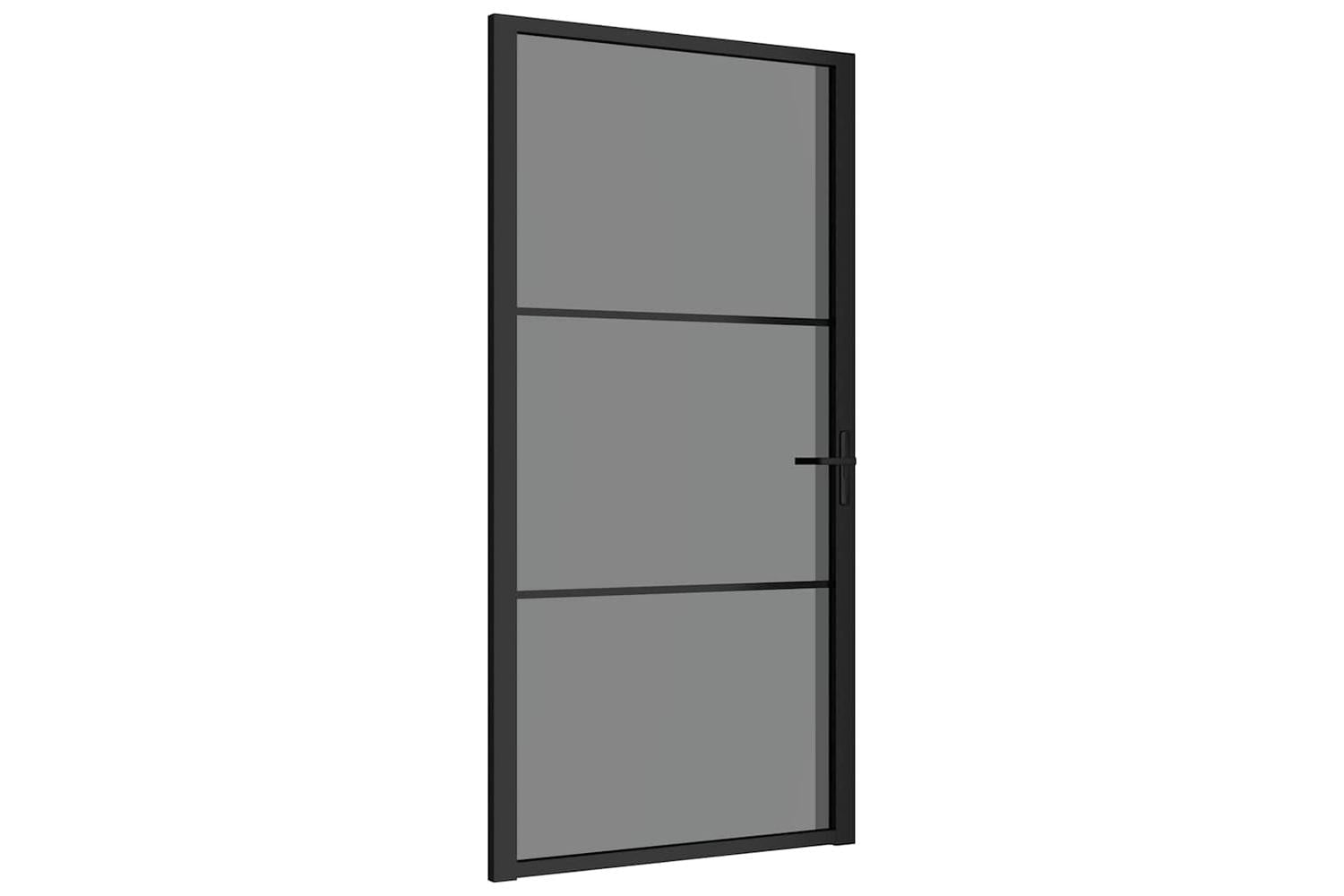vidaXL 350563 Interior Door 102.5x201.5cm Black Esg Glass And Aluminium