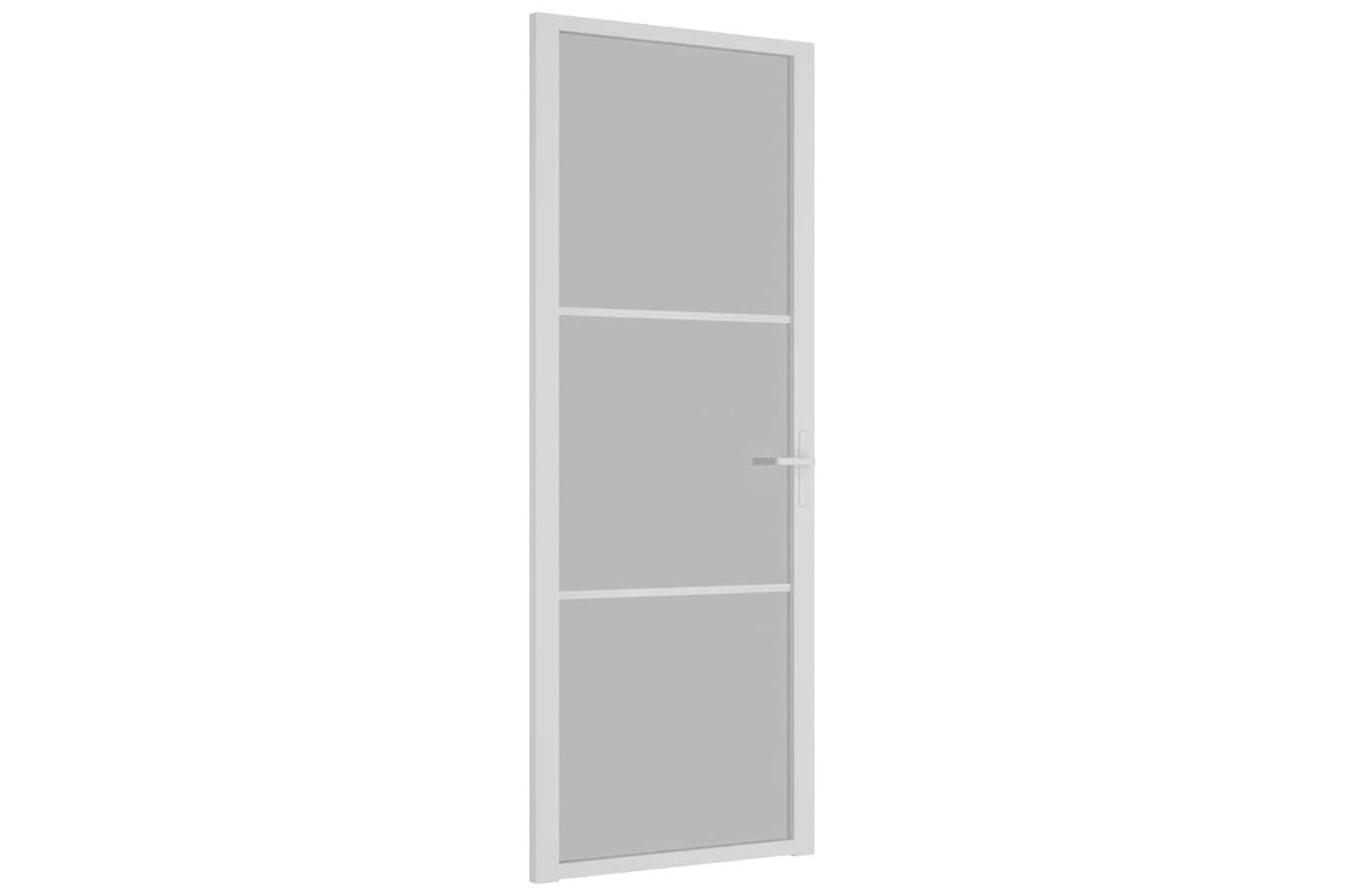 vidaXL 350576 Interior Door 76x201.5cm White Matt Glass And Aluminium