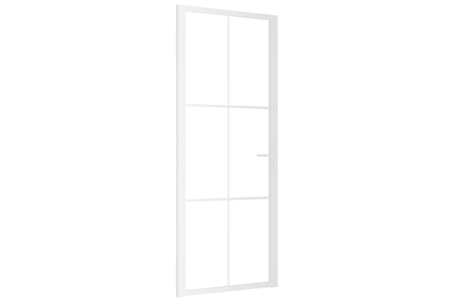 vidaXL 350573 Interior Door 83x201.5cm White Esg Glass And Aluminium