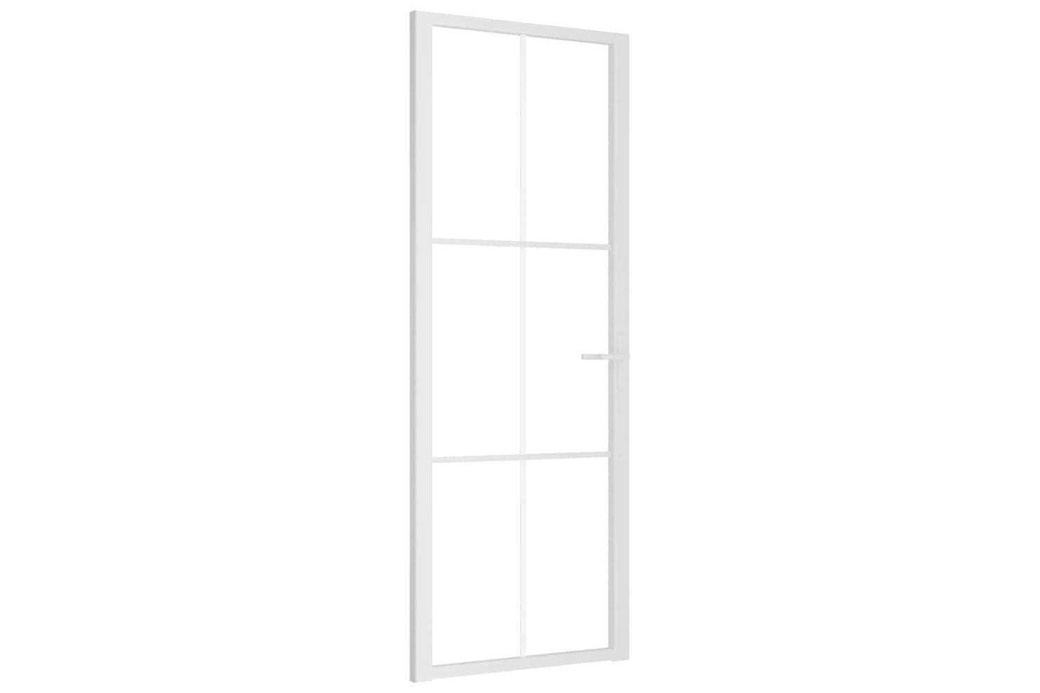 vidaXL 350572 Interior Door 76x201.5cm White Esg Glass And Aluminium