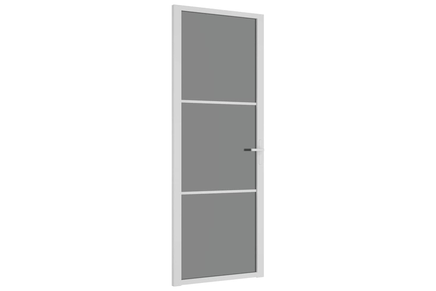 vidaXL 350584 Interior Door 76x201.5cm White Esg Glass And Aluminium