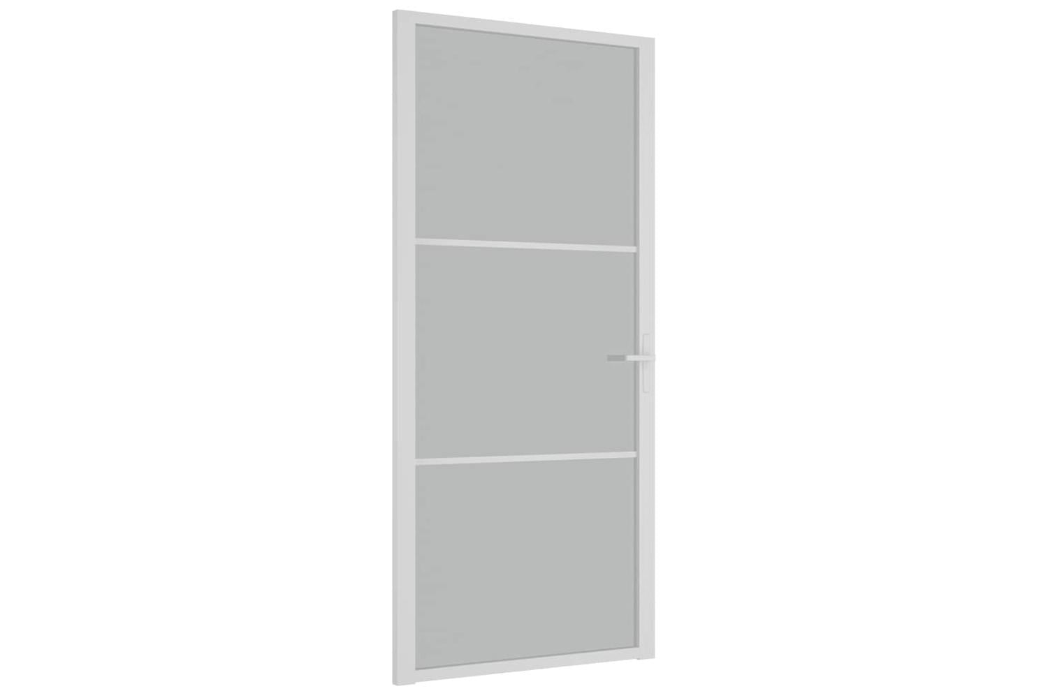 vidaXL 350578 Interior Door 93x201.5cm White Matt Glass And Aluminium