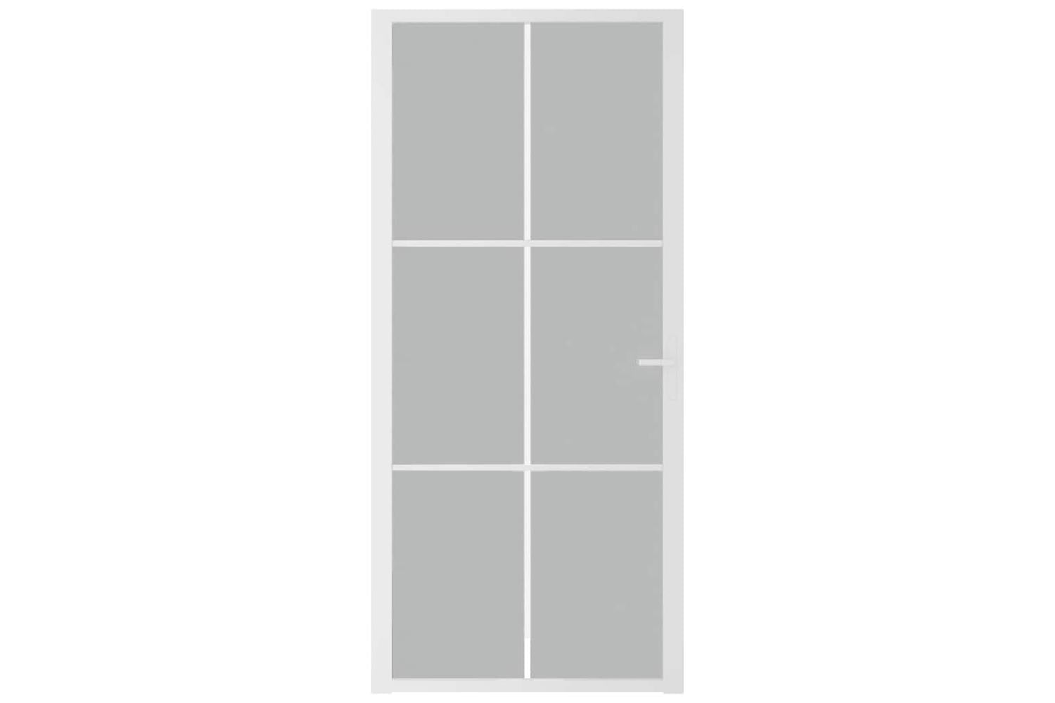 vidaXL 350582 Interior Door 93x201.5cm White Matt Glass And Aluminium-3