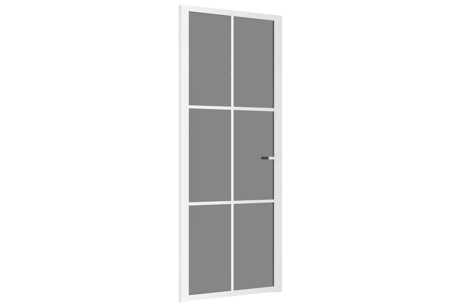 vidaXL 350589 Interior Door 83x201.5cm White Esg Glass And Aluminium