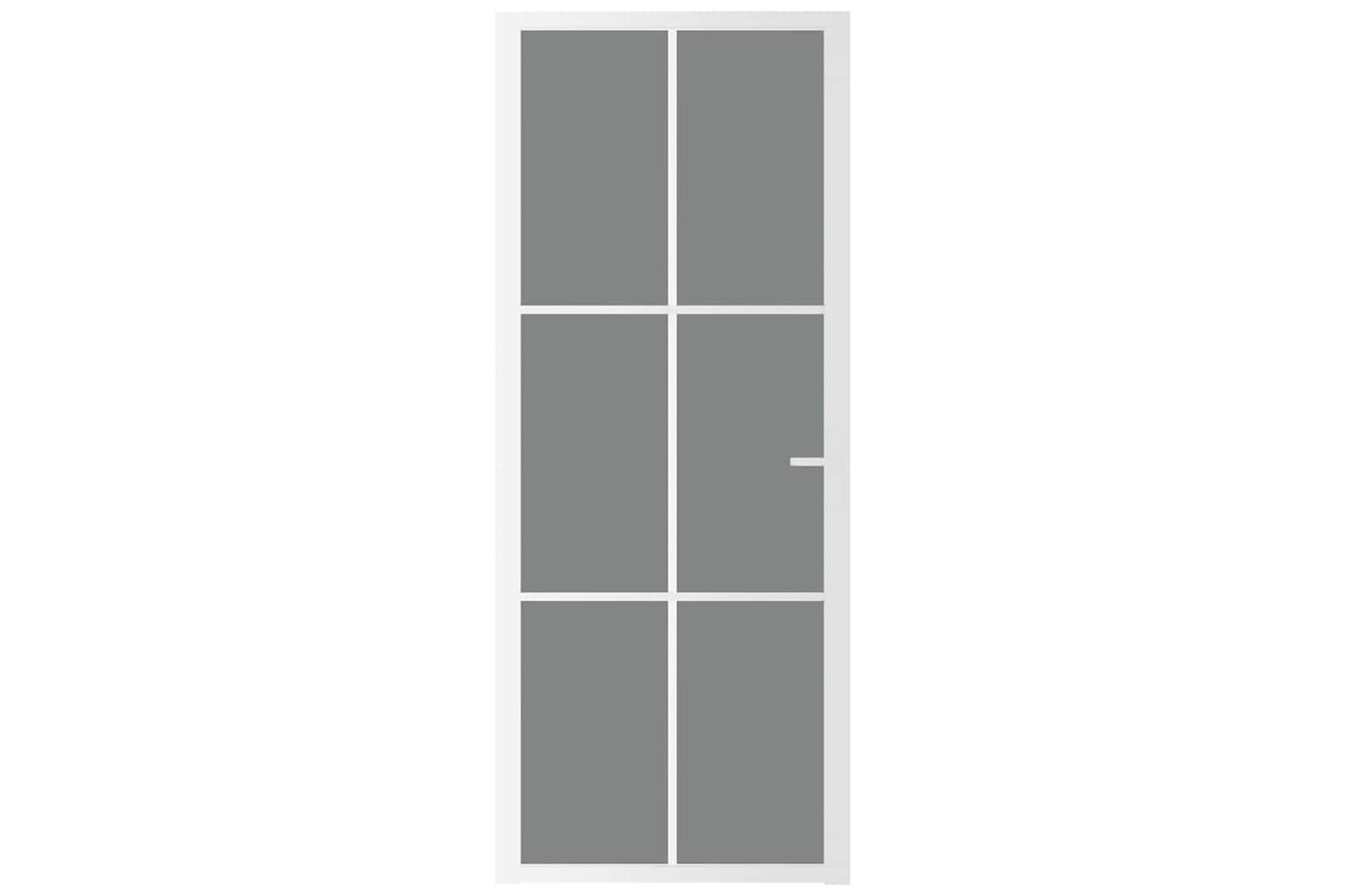 vidaXL 350589 Interior Door 83x201.5cm White Esg Glass And Aluminium-3