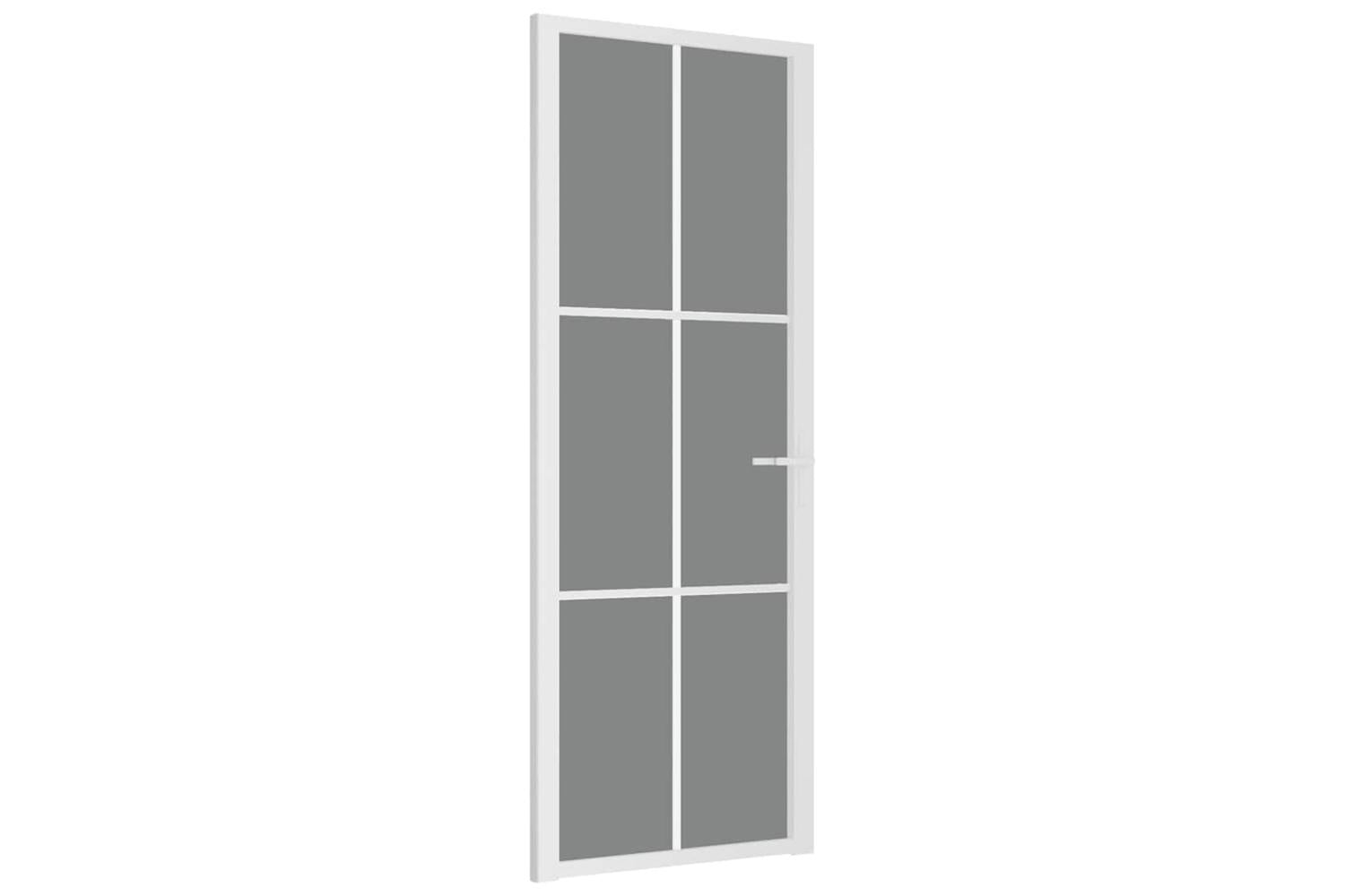 vidaXL 350588 Interior Door 76x201.5cm White Esg Glass And Aluminium-2