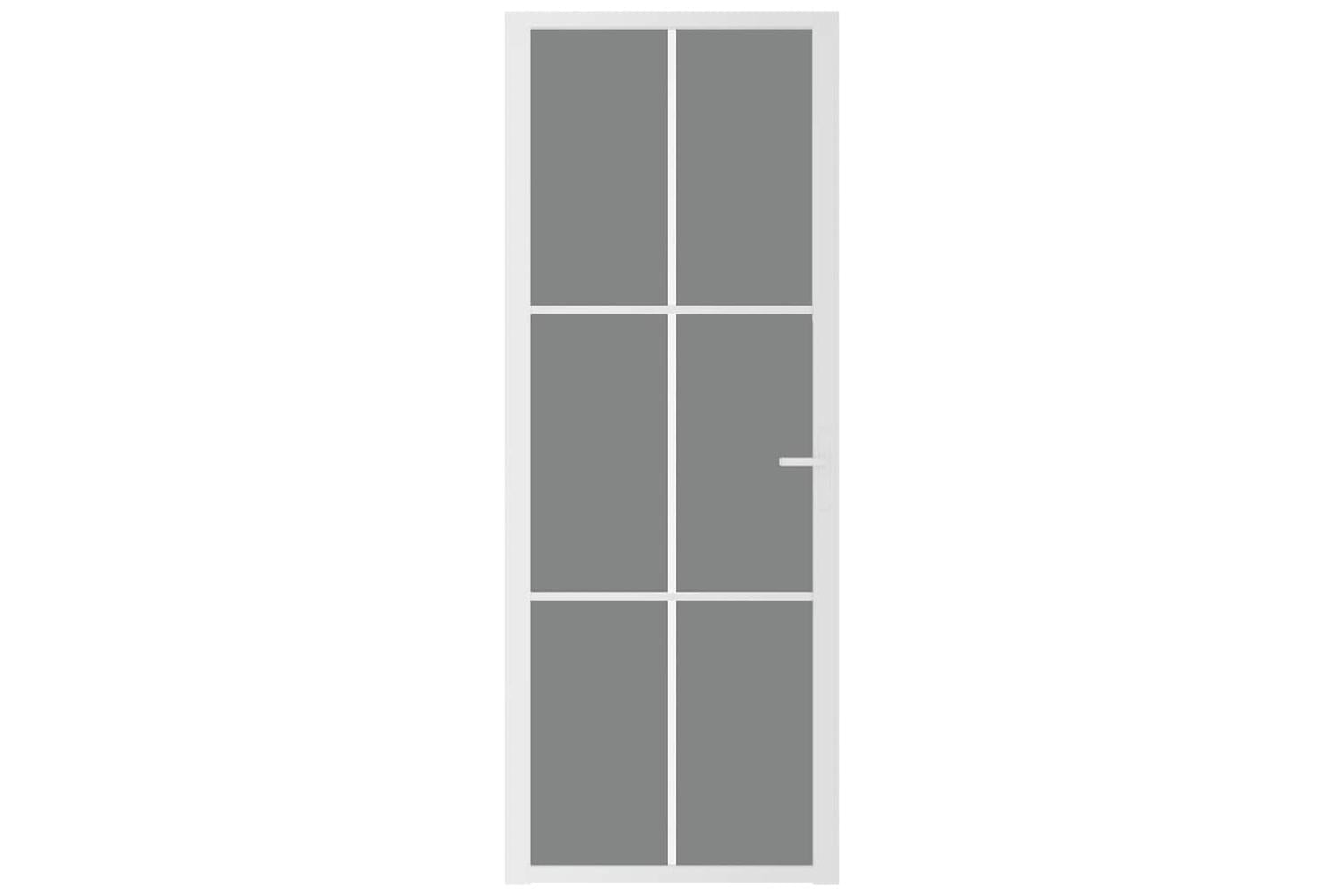 vidaXL 350588 Interior Door 76x201.5cm White Esg Glass And Aluminium-3