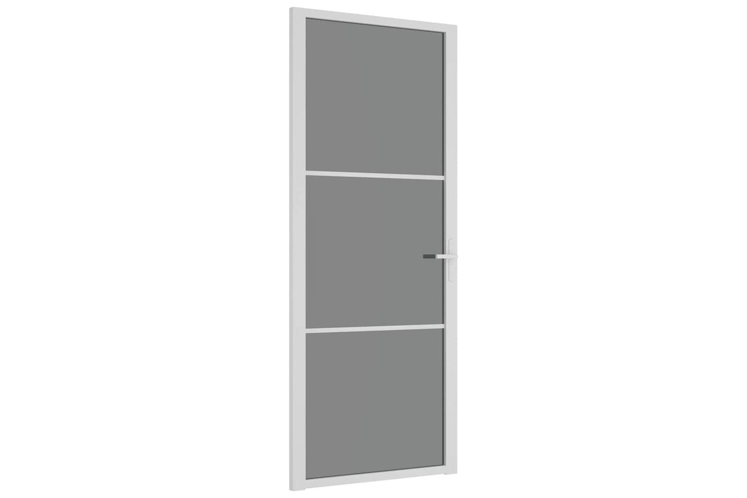 vidaXL 350585 Interior Door 83x201.5cm White Esg Glass And Aluminium