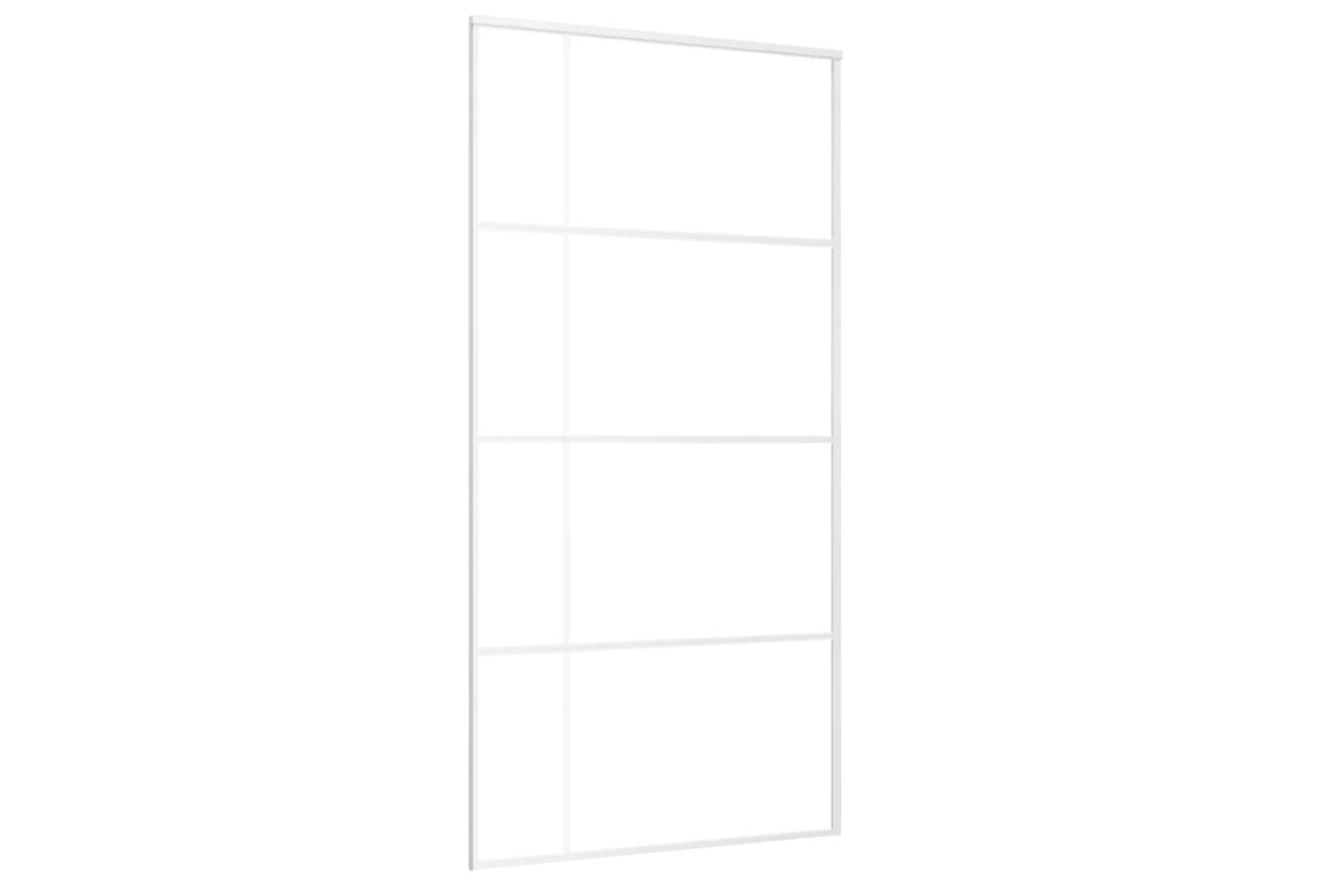 Vidaxl 151689 Sliding Door Frosted Esg Glass And Aluminium 102.5x205 Cm White