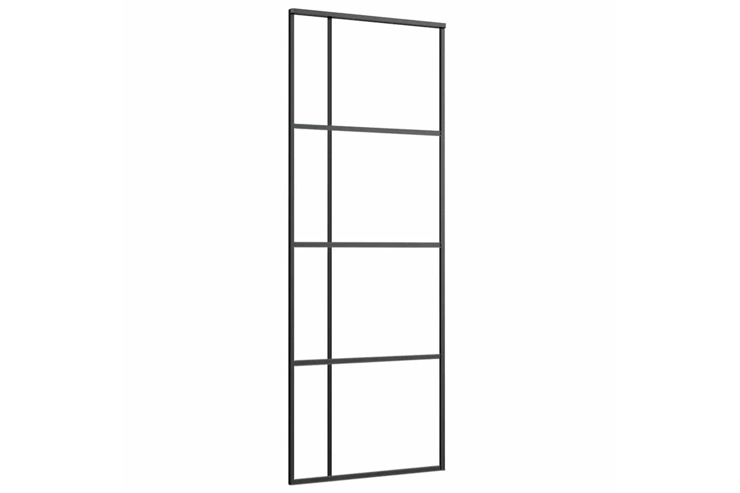 vidaXL 151678 Sliding Door Esg Glass And Aluminium 76x205cm Black