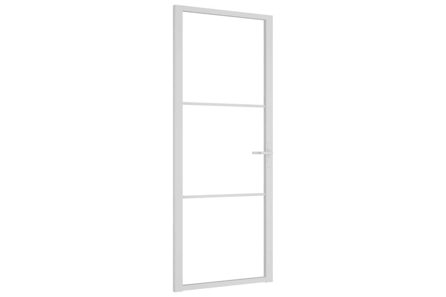 vidaXL 350569 Interior Door 83x201.5cm White Esg Glass And Aluminium