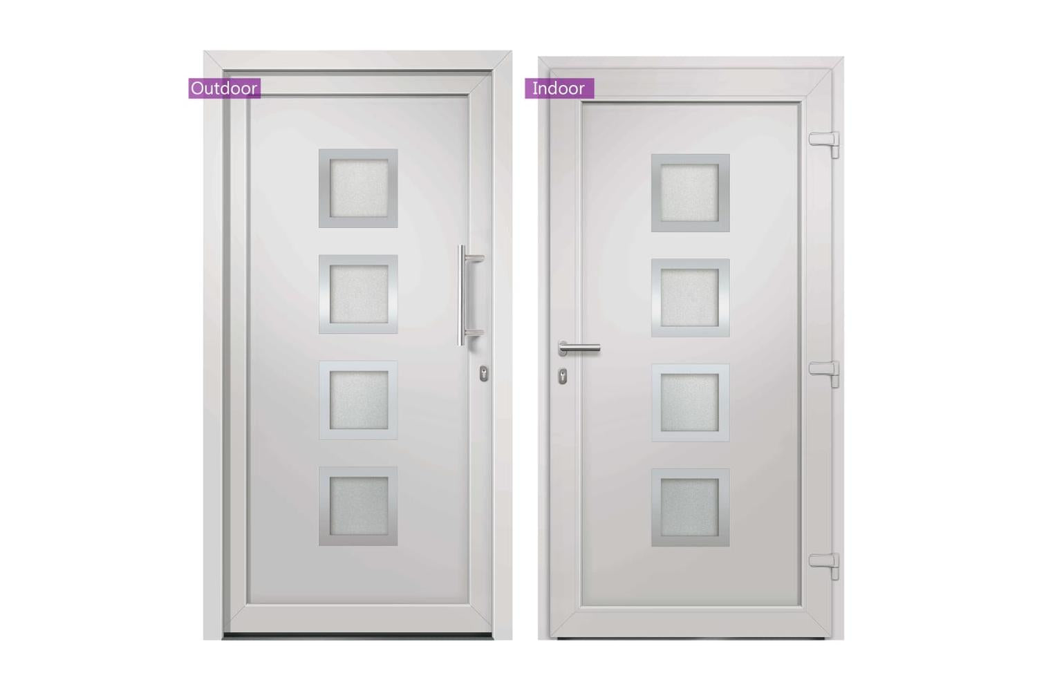 vidaXL 279181 Front Door White 88x200cm-5