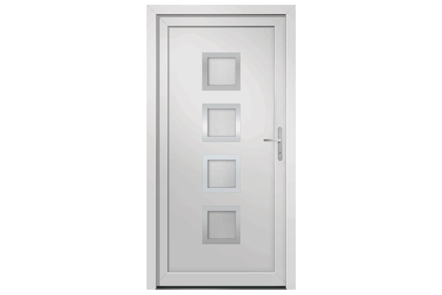 vidaXL 3187843 Front Door White 88x200cm Pvc-3