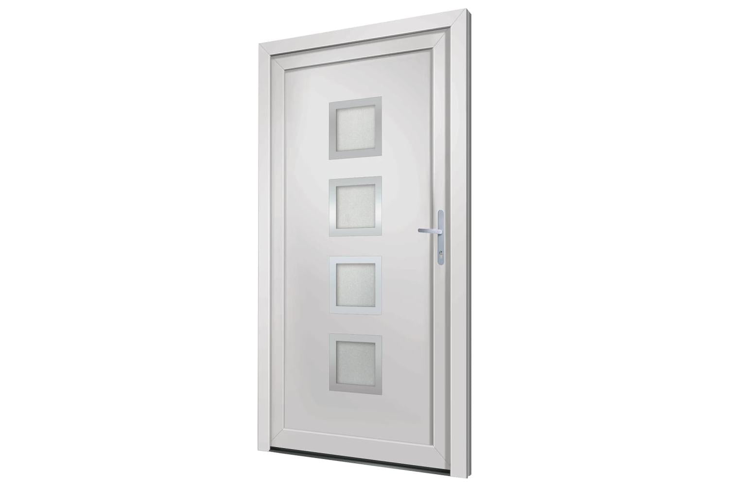 vidaXL 3187843 Front Door White 88x200cm Pvc-4