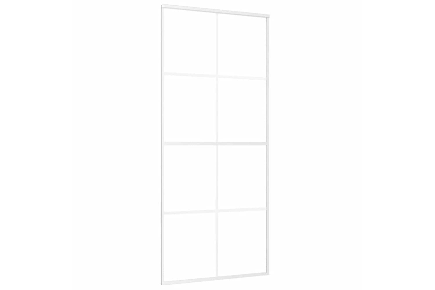 Vidaxl 151673 Sliding Door Frosted Esg Glass And Aluminium 90x205 Cm White